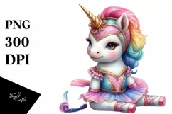 Colorful Pastel Baby Unicorn Volta Dancer's Outfit PNG Product Image 3