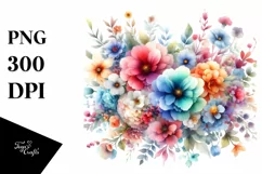 Colorful With Flowers PNG Product Image 3