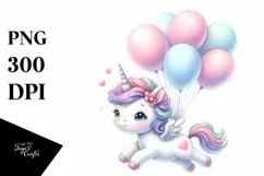 Cute Baby Unicorn Shimmering Star Clipart Product Image 1
