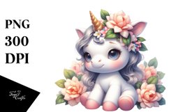 Watercolor Baby Unicorn Gardenia Product Image 3