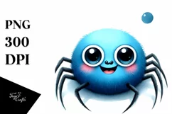 Funny Vibrant Spider Scene in Watercolor Product Image 1