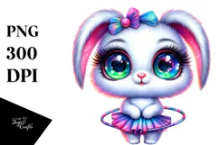 Vibrant Crazy Eyes Baby Bunny PNG Product Image 1