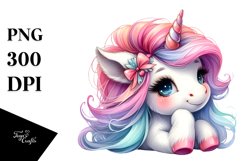 Pastel Baby Unicorn Cool Haircut Clipart Product Image 3