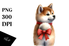 Vibrant Akita Artwork, High-Res PNG Product Image 1