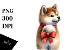 Vibrant Akita Artwork, High-Res PNG Product Image 1