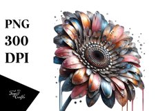 Artistic Gerbera Watercolor Splash | Sublimation | Clipart Product Image 3