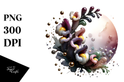 Abstract Snapdragon, Watercolor PNG Product Image 1