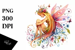 Watercolor Fairy Sublimation Clipart Product Image 1