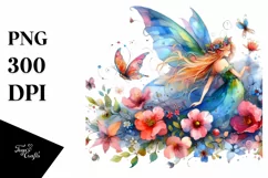 Watercolor Fairy Sublimation Clipart Product Image 1