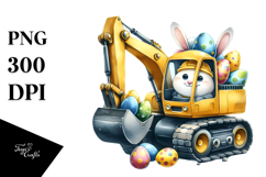 Easter Excavator Funny PNG Product Image 1
