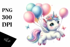 Pastel Baby Unicorn Dancer Clipart Product Image 3