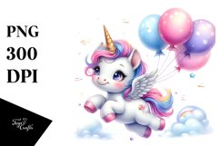 Watercolor Dancing Baby Unicorn Product Image 1