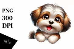 Watercolor Funny Baby Havanese Cartoon Product Image 1