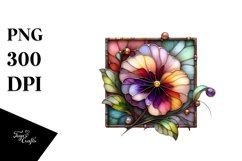 Abstract Pansy Flower PNG Product Image 1