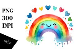 Smiling Washed Rainbow, Transparent PNG Product Image 1