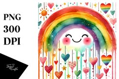Smiling Washed Rainbow, Transparent PNG Product Image 1