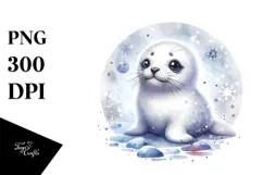Cute Baby Seal PNG Product Image 1