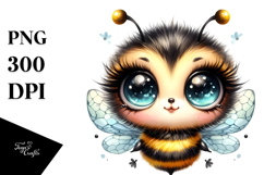 Cute Baby Bee with Punk Look PNG Product Image 1