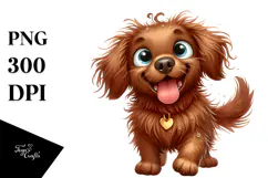 Cute Cartoon Chesapeake Bay Retriever, PNG Product Image 1
