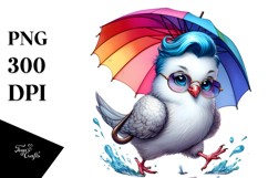 Vibrant Dove in Watercolor, High-Res PNG Product Image 1