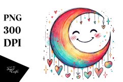 Simple Smiling Half Moon, Transparent PNG Product Image 1