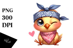 Goofy Bird with Bandana PNG Product Image 1