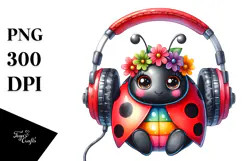 Colorful Ladybug Music | Sublimation | Clipart Product Image 1
