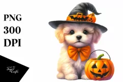 Cute Baby Dog Dressed for Halloween|Clipart Product Image 1