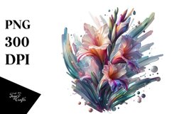 -Like Gladiolus in Abstract Watercolor Product Image 3