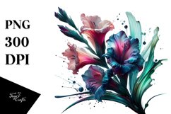 -Like Gladiolus in Abstract Watercolor Product Image 1