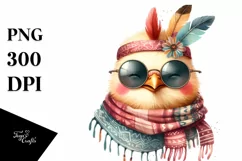 Funny Chicken Scarf Sunglasses Portrait | Sublimation Product Image 3