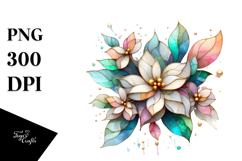 Shiny Wooden Gerbera , Watercolor PNG Product Image 1