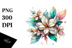 Shiny Wooden Gerbera , Watercolor PNG Product Image 1