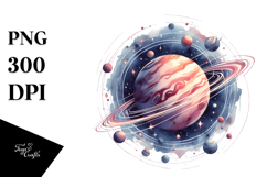 Whimsical Planet Drawing Clipart Product Image 1