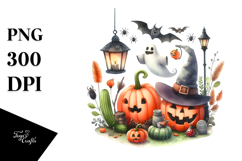Simple Halloween Scene Clipart Product Image 1