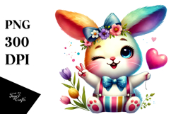 Easter Bunny with Heart Sign PNG Product Image 1
