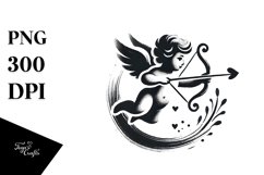 Paint Brush Style Cupid, Transparent PNG Product Image 1