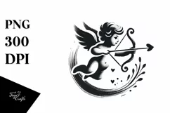 Paint Brush Style Cupid, Transparent PNG Product Image 1