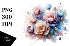 Glossy Peonies PNG Product Image 1