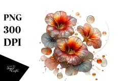 Glossy Nasturtium in Material, PNG Product Image 1