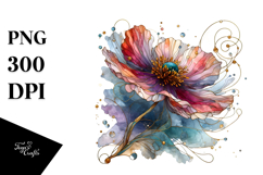 Stained Anemone PNG Product Image 1