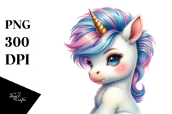 Watercolor Baby Unicorn Cool Haircut Product Image 1