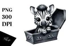 Cute Baby Zebra in Witch Potion, High-Quality PNG Product Image 1