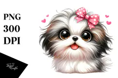 Happy Shih Tzu, Transparent PNG Product Image 1