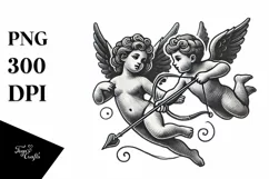 Cupid Vintage Pencil PNG Product Image 1