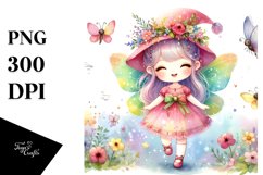 Colorful Small Cute Fairy Watercolor Product Image 3