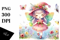 Colorful Small Cute Fairy Watercolor Product Image 3