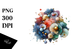 Cosmic Cosmos with Golden Insertions, PNG Product Image 1