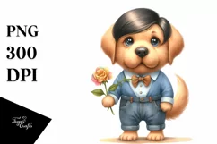 Sublimation Labrador Retriever Funny Haircut Clipart Product Image 3