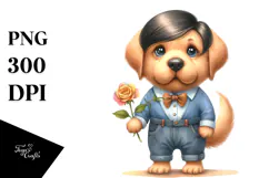 Sublimation Labrador Retriever Funny Haircut Clipart Product Image 1